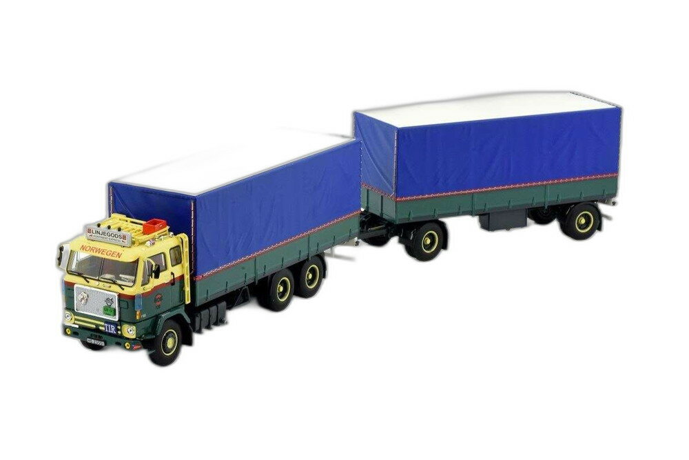 Linjegods Volvo F88 ターポリン/ Tekno 1/50 建設機械模型 ミニカー