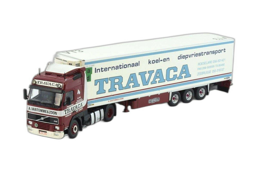 Travaca Volvo FH12 Globetrotter 冷蔵トレーラー/ Tekno 1/50 建設機械模型 ミニカー