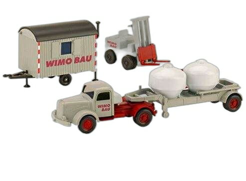 Set Mercedes Benz L 5000 S セメント/ Wiking 1/87 模型 ミニカー