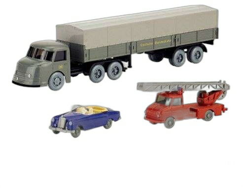 Set 98 Henschel プラットフォーム セミトレーラー +/ Wiking 1/87 模型 ミニカー