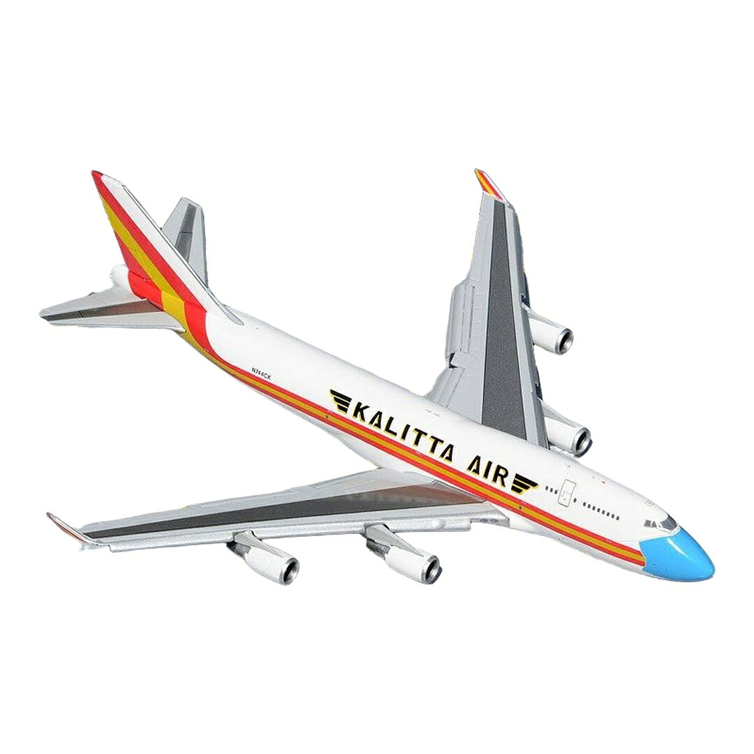 カリッタエア Kalitta Air ボーイング 747-400BCF マスク塗装 フラップダウン仕様 N744CK / Gemini 1/400 飛行機模型 貨物機