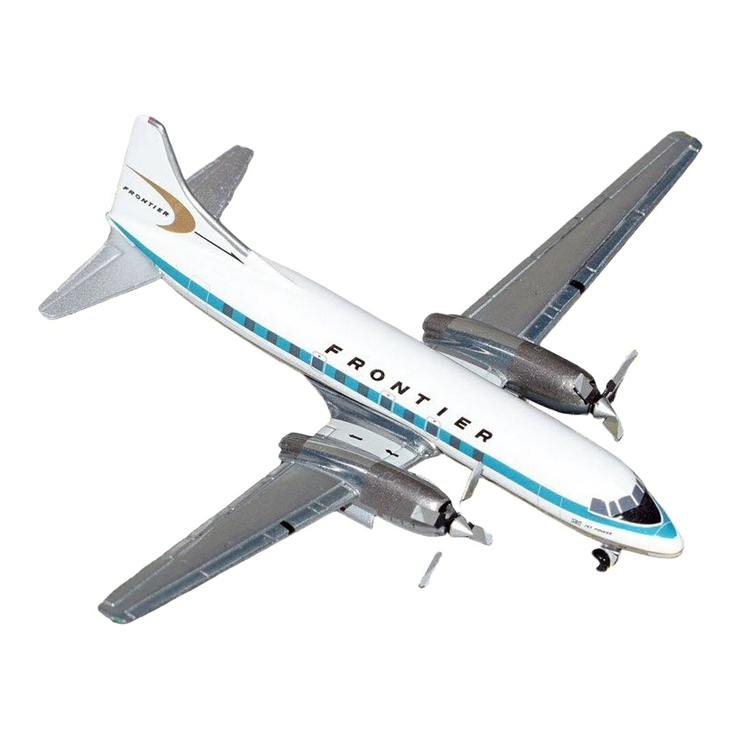フロンティア航空 Frontier Airlines コンベア CV-580 1960年代塗装 N731117 / Gemini 1/400 飛行機模型 旅客機