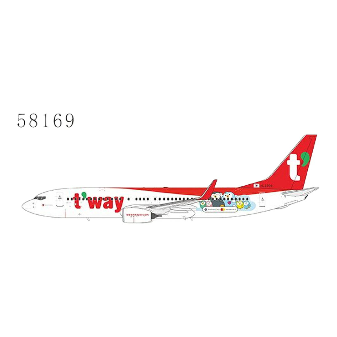 ティーウェイ航空 T'way Air ボーイング 737-800 HL8306 / NG Models 1/400 飛行機模型 旅客機