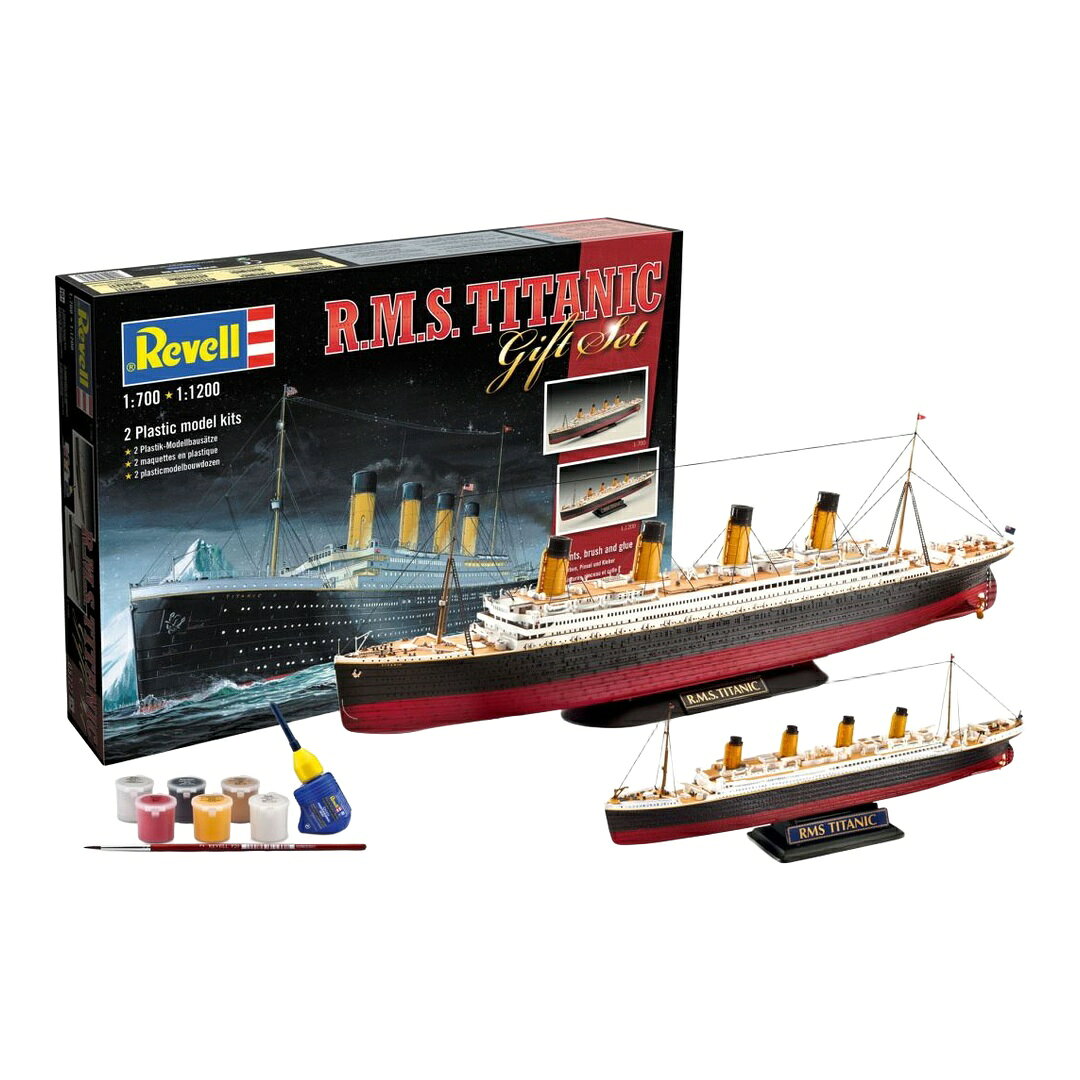タイタニック号 RMS Titanic ギフトセット プラモデル 2モデルセット / Revell 1/700 + 1/1200 飛行機模型