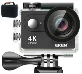 Eken H9R 4K アクションカメラ LIVE対応 WiFi 170度広角レンズ 液晶モニター付き 30M防水 豊富なアクセサリー ケース リモコン付き 動画 正規販売店 日本語説明書