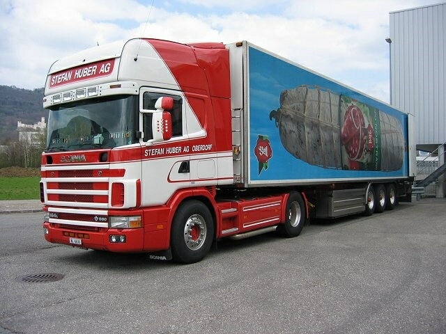 y\z2023N3ȍ~\Huber, Stefan Scania 4-serie Topline met (zamac) koelopleggergbN /݋@B͌^ Hԗ Tekno 1/50 ~j`A