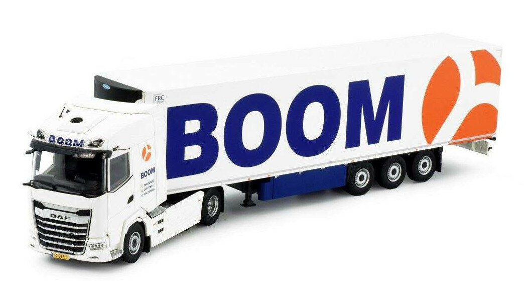 Boom Transport DAF XG Small Axle Reefer Semitrailer 3axle 85122 トレーラー トラック /Tekno 1/50 建設機械模型 ミニチュア