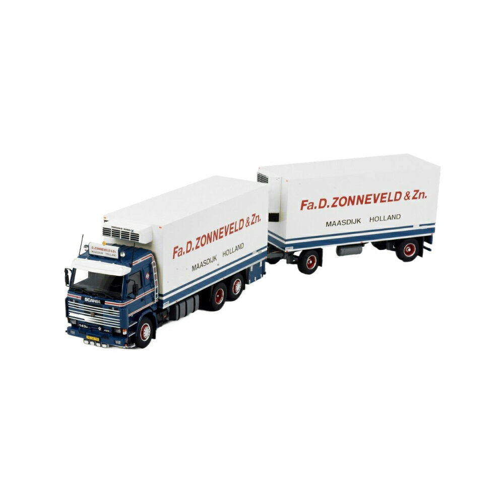 乐天商城 - D. Zonneveld Scania 143 reefer trailer トラック / TEKNO 1/50 建設機械模型 工事車両
