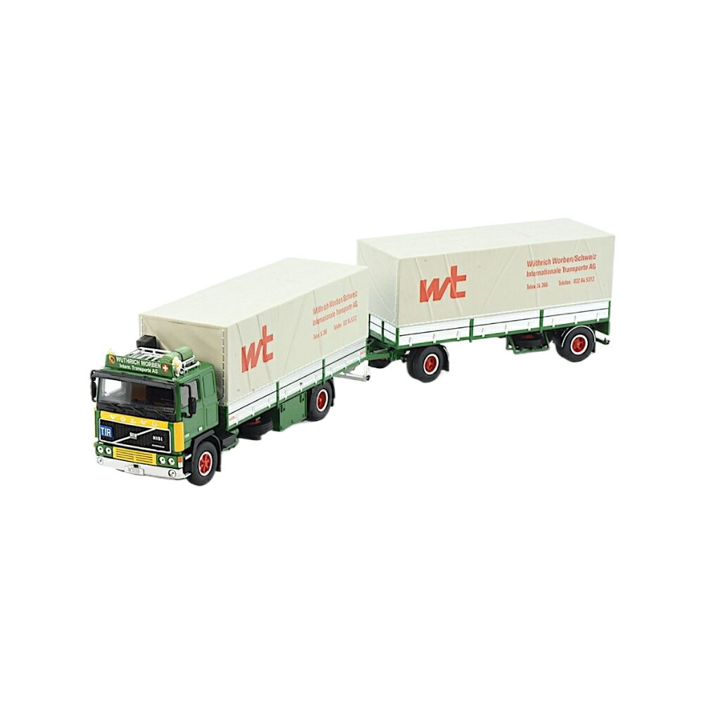 Wutrich Orient Express Volvo F12 Curtain トラック / TEKNO 1/50 建設機械模型 工事車両