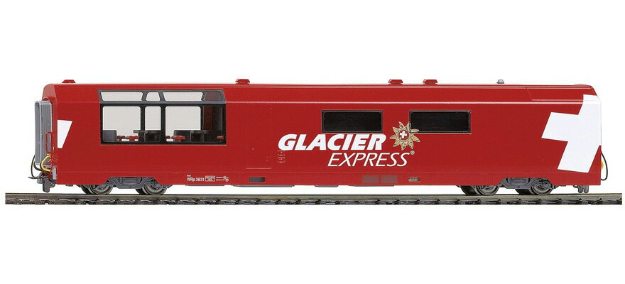 HOゲージ 鉄道模型 客車 Bemo ベモ RhB Glacier Express WRp 3832 Epoch VI AC Panorama service car WRp 3832