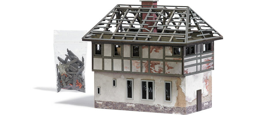 Model Railroad - HOゲージ 鉄道模型 Busch ブッシュ Weathered signal box kit