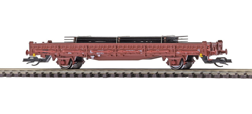 TTゲージ 貨車 Busch ブッシュ 東ドイツ国鉄 DR Ks 鋼板積載 Era IV DC Flat wagon Ks loaded with steel plates of the DR Era IV