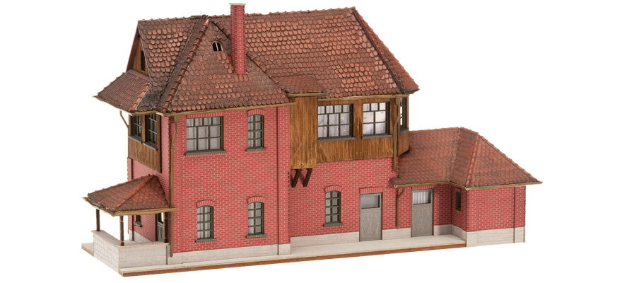 HOゲージ 鉄道模型 Faller ファラー レンガ造り信号塔 塗装済 Signal tower in brickwork varnished in color
