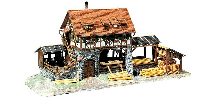 HOゲージ 鉄道模型 Faller ファラー Sawmill from the Black Forest with motor Power system AC
