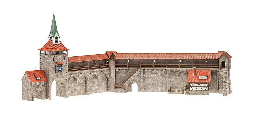 HOゲージ 鉄道模型 Faller ファラー Old town wall set