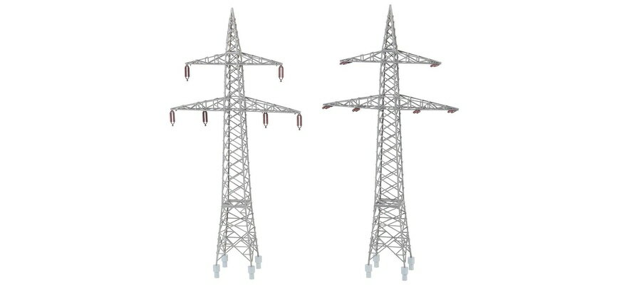 HOゲージ 鉄道模型 Faller ファラー 送電鉄塔 2基 100 kV Era III 2 Electricity pylons 100 kV Period III
