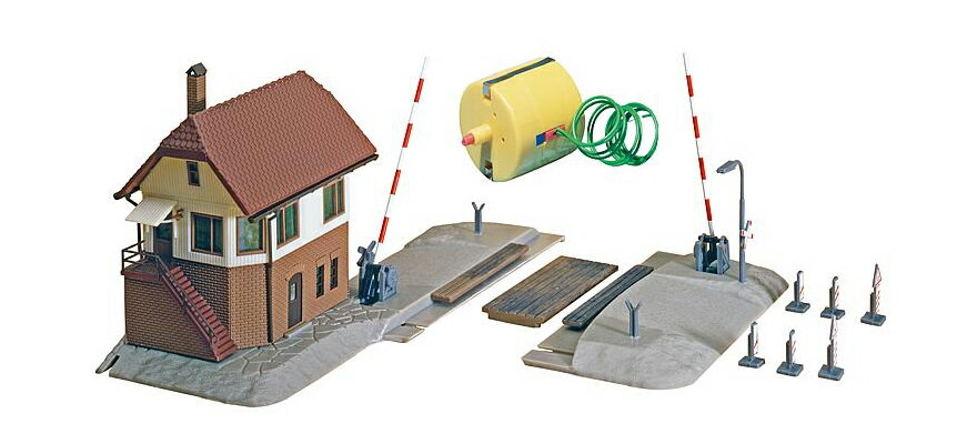 Rakuten - Nゲージ 鉄道模型 Faller ファラー Level crossing with signal tower