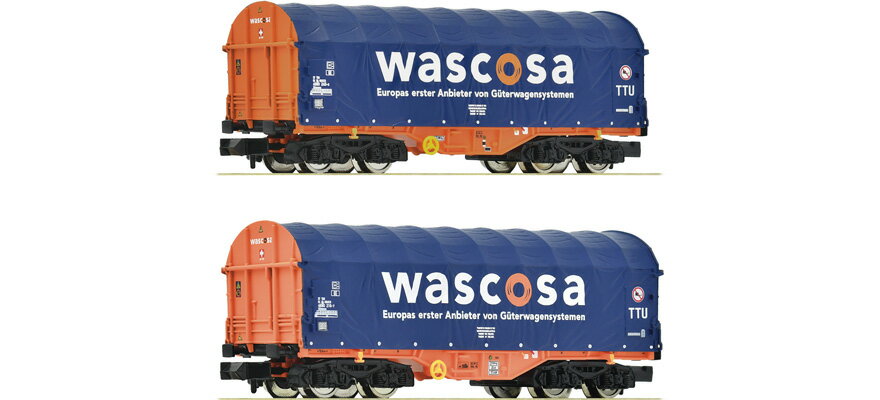 Nゲージ 鉄道模型 車両 Fleischmann フライシュマン Wascosa Shimmns 2両セット Era VI 2 piece set Sliding tarpaulin wagon Shimmns Era VI DC