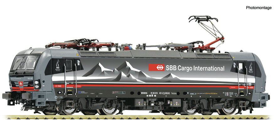 Nゲージ Fleischmann SBB Cargo International Electric locomotive 193 451 2 Era VI sound DC DCC