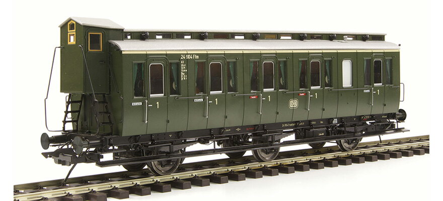 0ゲージ 鉄道模型 客車 Lenz レンズ DB プロイセン 1等 制動手室付 Era III 1st class Prussian compartment car DB epoch III DC