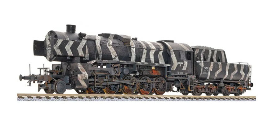 HOゲージ 鉄道模型 Liliput リリパット 42 1486 Era II-III Tender locomotive with winter camouflage weathered DC