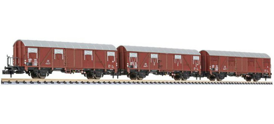 Nゲージ 鉄道模型 貨車 Liliput リリパット DB Era III 3 pcs. Set of boxcars DC
