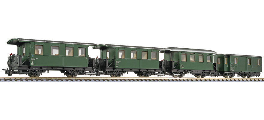 H0e 鉄道模型 Liliput リリパット OEBB Epoch III-IV 4-part Passenger car set DC