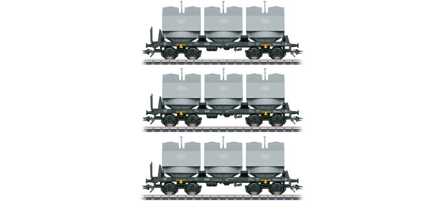 HOゲージ 鉄道模型 貨車 Maerklin メルクリン DR Slmmp形 石灰バケット車 Era IV AC Lime bucket car Slmmp of the DR epoch IV