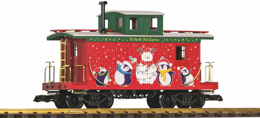 Gゲージ 鉄道模型 Piko ピコ North Pole Express Wood Caboose DC