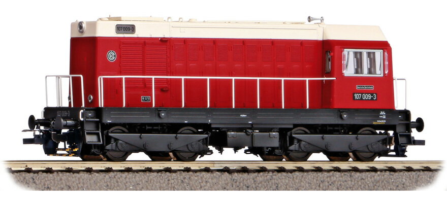 HOゲージ 鉄道模型 Piko ピコ DR BR 107 Diesel locomotive red epoch IV sound AC Digital Decoder mfx
