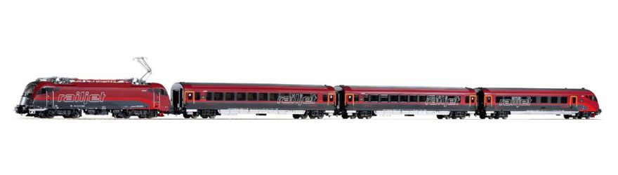 HOゲージ 鉄道模型 Piko ピコ OEBB Railjet Rh 1216 Era V-VI Train set 3 carriages AC Digital Motorola Maerklin