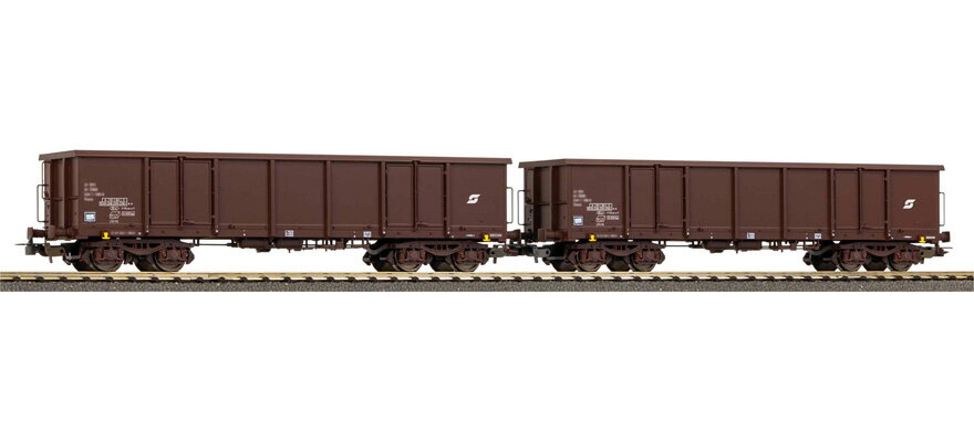 HOゲージ 鉄道模型 貨車 ピコ Piko Oebb Eaos形 無蓋車 2両セット Era V Set of 2 high side gondolas Eaos Oebb Era V DC