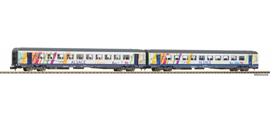 Nゲージ 鉄道模型 客車 Piko ピコ SNCF コライユ アルザス 1等 2等車 2両セット Era VI DC Set of 2 Corail cars type ALSACE 1st + 2nd class