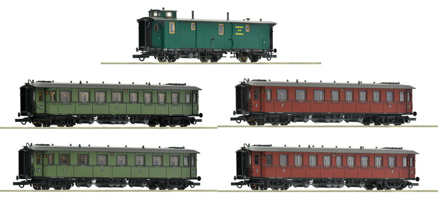 HOゲージ 客車 Roco ロコ KWStE 5 piece set of express train carriages Era I DC