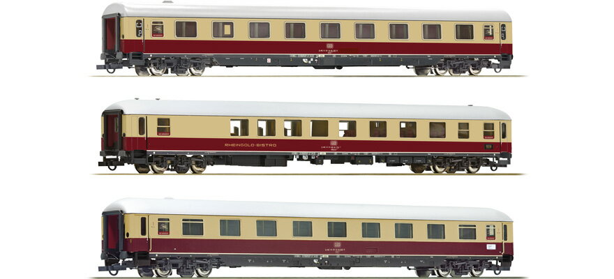 HOゲージ 鉄道模型 客車 Roco ロコ AKE Rheingold Era VI Express train carriage Rheingold AKE Era VI DC