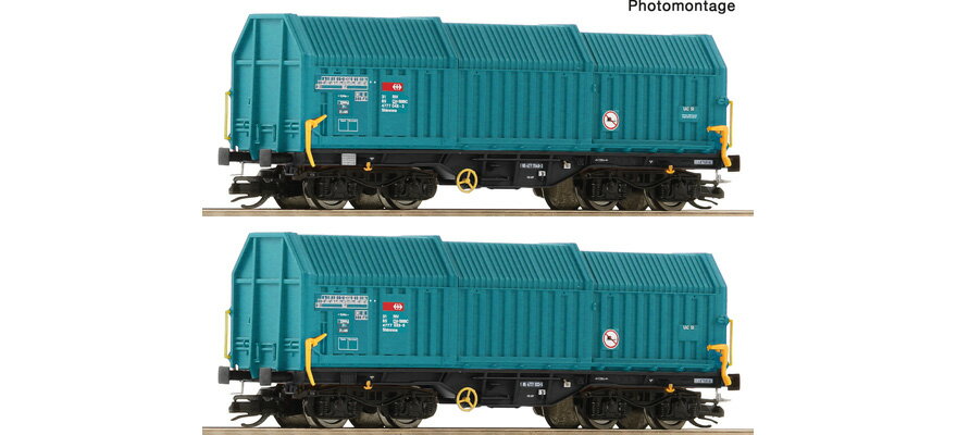 TTゲージ 貨車 Roco ロコ SBB Era VI DC Telescopic hood wagon of the SBB Era VI DC