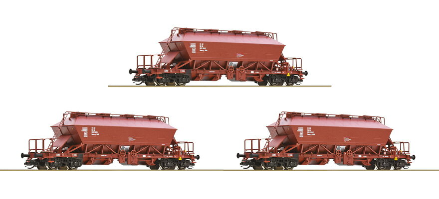 TTゲージ 鉄道模型 Roco ロコ DR Potash wagon 貨車 Era IV Potash wagon of the DR DC