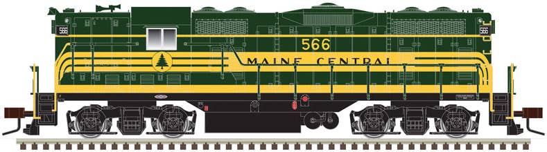 Rakuten - EMD GP7形 ディーゼル機関車 メイン・セントラル鉄道 #568 ESUサウンド・DCC搭載 (グリーン、ゴールド) / Atlas HOゲージ 鉄道模型 外国鉄道