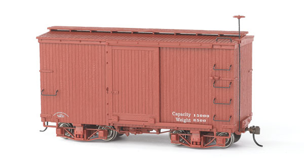 18フィート 木製有蓋車 スペクトラム データのみ (オキサイドレッド) 2両セット / Bachmann On30ゲージ 鉄道模型 外国鉄道