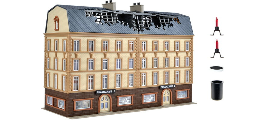 HO������ Ŵƻ�Ϸ� Vollmer �ե���ޡ� Tax office on fire with red flickering light smoke generator and colour tablets Kit