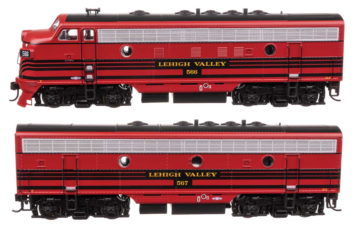 EMD F7 A-Bセット リーハイ・バレー鉄道 #566/567 スタンダードDC / Walthers HOゲージ 鉄道模型 外国鉄道