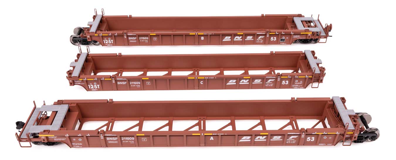 Rakuten - NSC 53フィート 連接3ユニット ウェルカー BNSF鉄道 #211509 完成品 / Walthers HOゲージ 鉄道模型 外国鉄道
