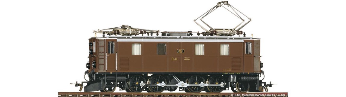 H0m 鉄道模型 電気機関車 Bemo ベモ RhB Ge4/6 353 Era II III IV V DC brown Oldtimer