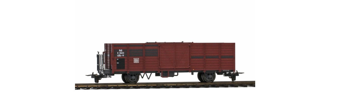H0m 鉄道模型 貨車 Bemo ベモ RhB 無蓋車 E6623 brown Era IV DC 1960s to 1980s
