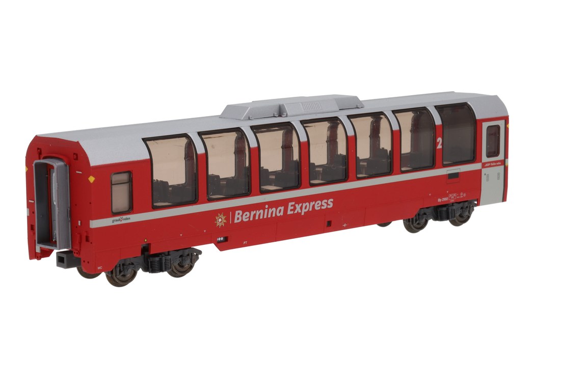 HOゲージ 鉄道模型 客車 Bemo ベモ RhB Bp2502 Era VI DC パノラマ客車 BEX Edelweiss