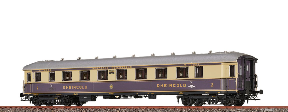 HOゲージ 鉄道模型 客車 Brawa ブラワ DRG 急行客車 SB4u Era II AC 室内灯付 Rheingold with interior lighting