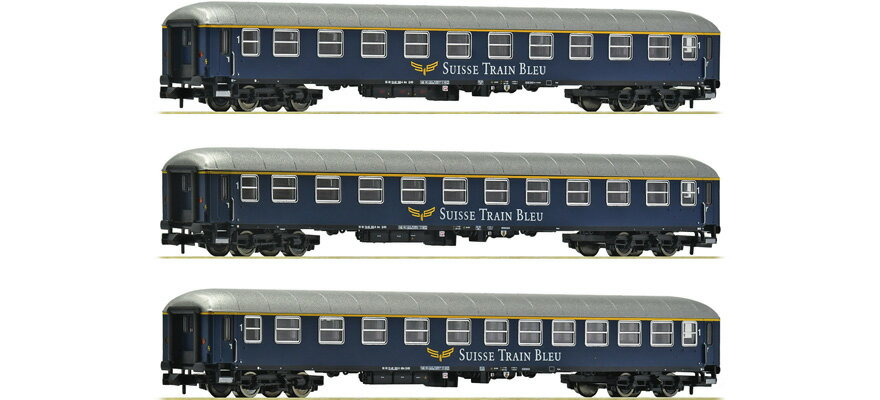 Nゲージ 鉄道模型 Fleischmann Suisse Train Bleu 急行客車 Era VI DC