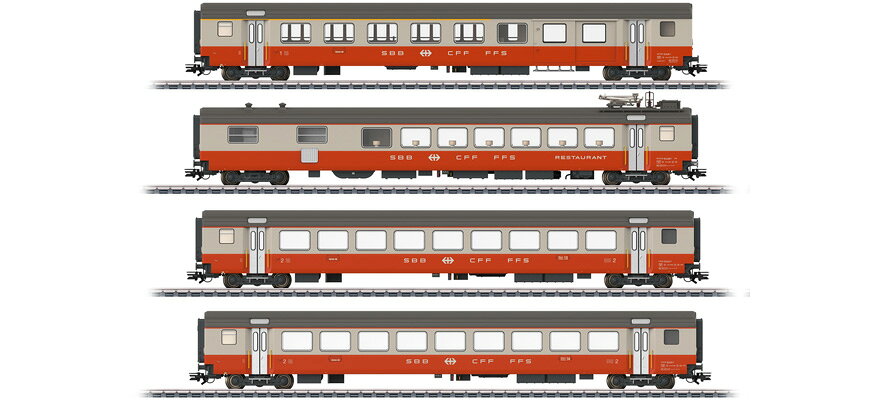 HOゲージ 客車 Marklin/メルクリン SBB CFF FFS Swiss Express passenger car set Era IV AC