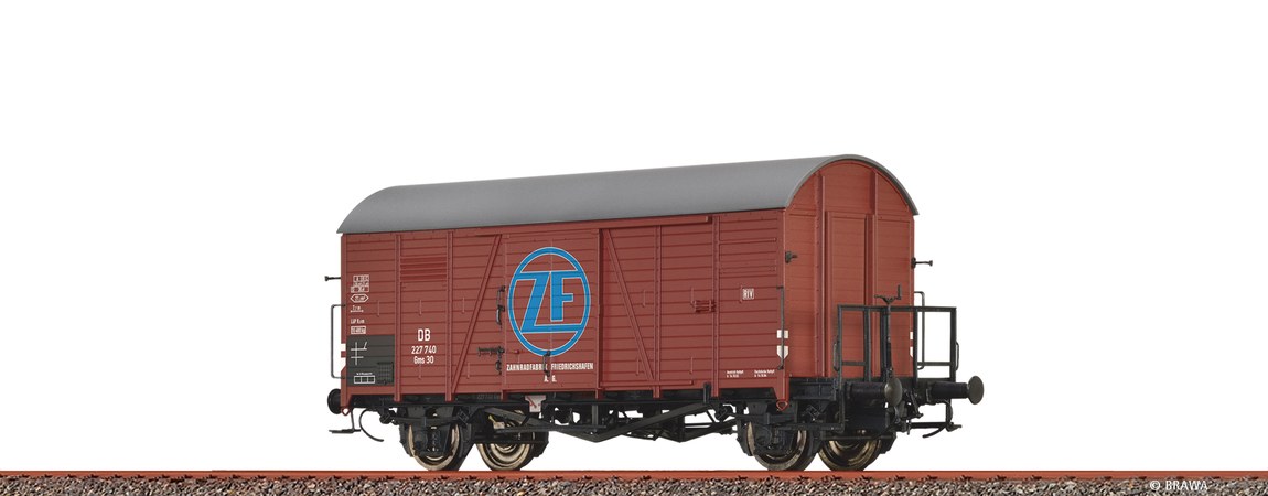 HOゲージ 鉄道模型 貨車 Brawa ブラワ DB 有蓋車 Gms30 Oppeln ZF Era III DC DB Covered Freight Car
