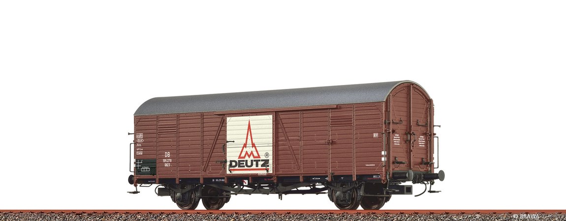 HOゲージ 鉄道模型 貨車 Brawa ブラワ DB 有蓋車 Era III DC DB Boxcar Deutz